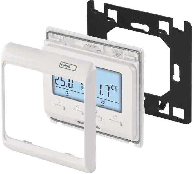 EMOS P5601UF Fußbodenheizung-Thermostat, programmierbar, verkabelt, weiß (2101210000)