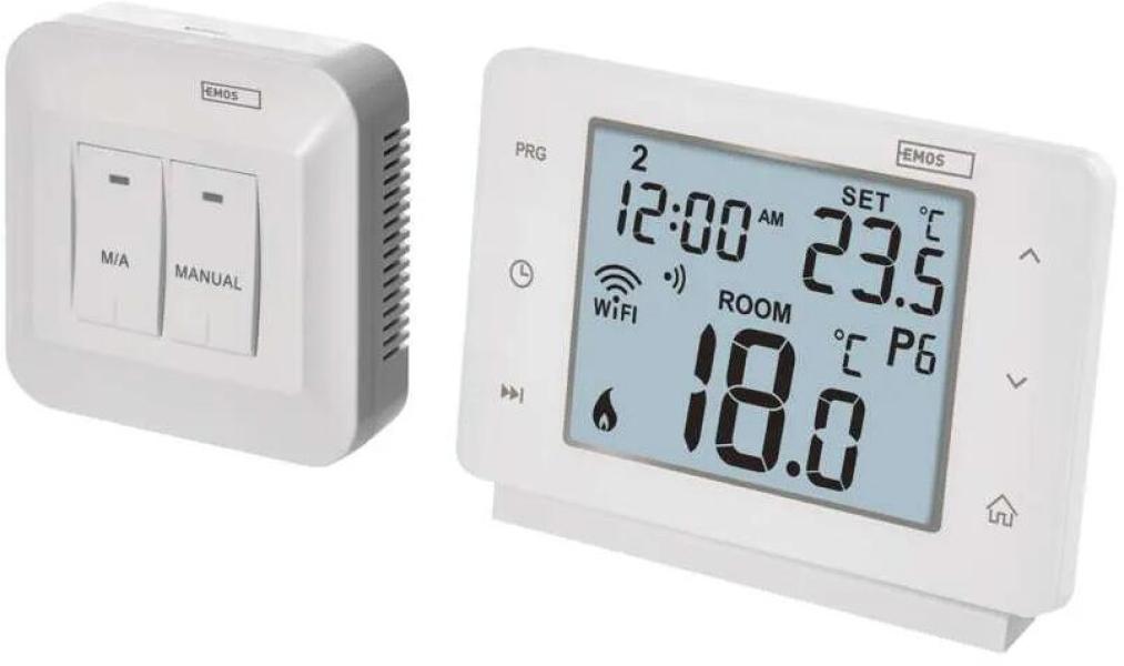 EMOS P56211 GoSmart Raumthermostat mit WiFi, programmierbar, kabellos, weiß (2101900001)