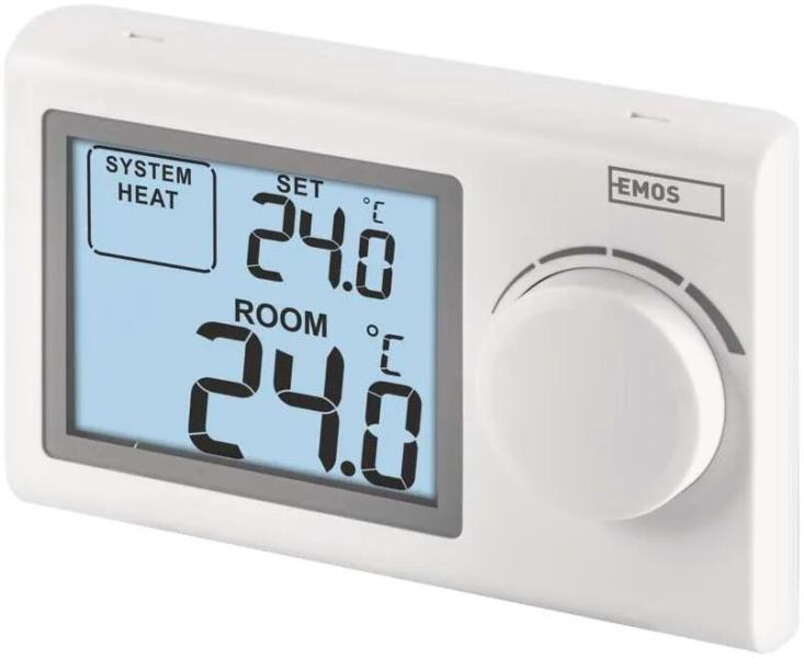 ARDEBO.de EMOS P5604 Raumthermostat, manuell, verkabelt, 8A, weiß (2101106000)