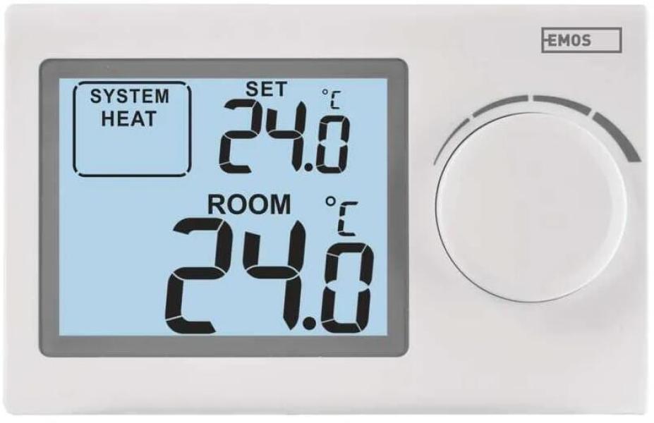 EMOS P5604 Raumthermostat, manuell, verkabelt, 8A, weiß (2101106000)