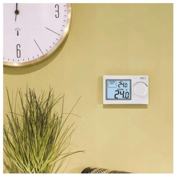 EMOS P5604 Raumthermostat, manuell, verkabelt, 8A, weiß (2101106000)