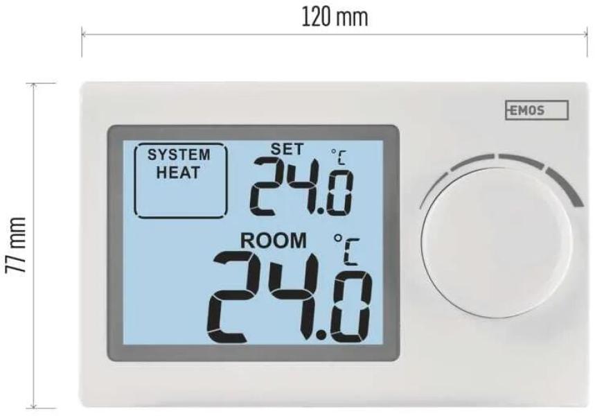 EMOS P5604 Raumthermostat, manuell, verkabelt, 8A, weiß (2101106000)