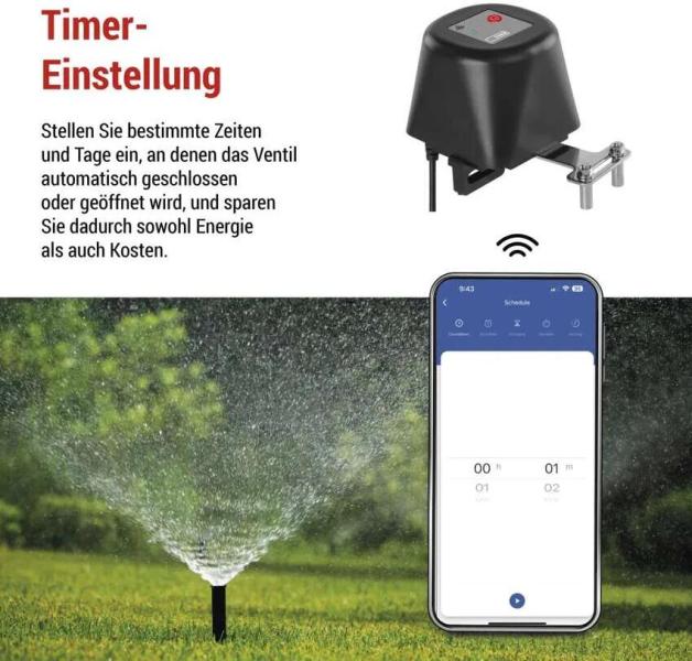 EMOS P5640S GoSmart Motorisierter Ventilschließer für Wasser/Gas, ZigBee, schwarz (2105564000)