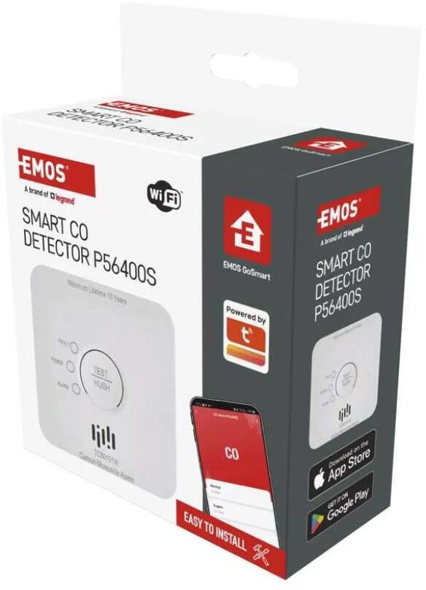 EMOS TCS0101W P56400S GoSmart CO Melder mit WiFi, weiß (2104105000)