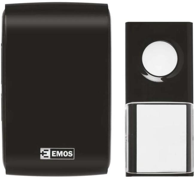 EMOS P5727 Türklingel, drahtlos, 67×65×105mm, schwarz (3402025000)