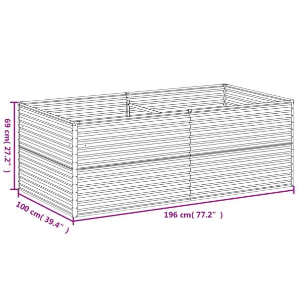 Hochbeet 196x100x69 cm Cortenstahl
