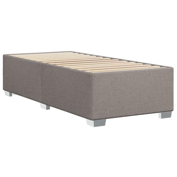 Boxspringbett mit Matratze Taupe 80x200 cm Stoff