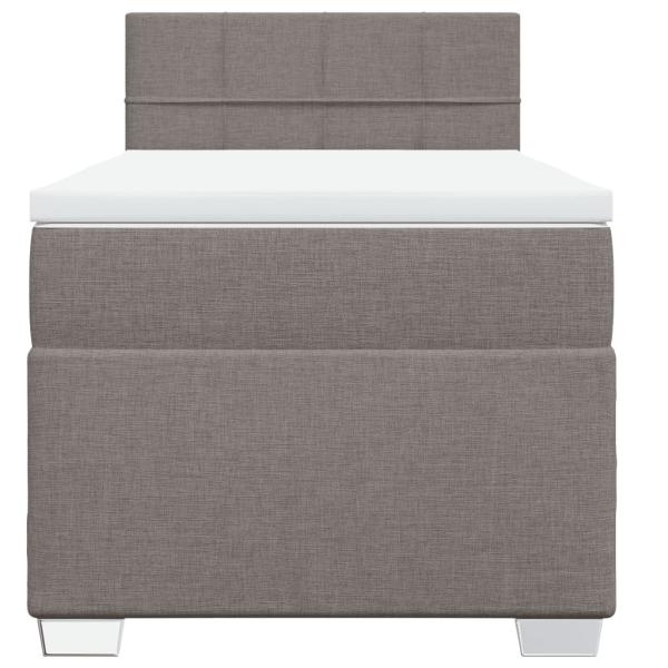 Boxspringbett mit Matratze Taupe 80x200 cm Stoff