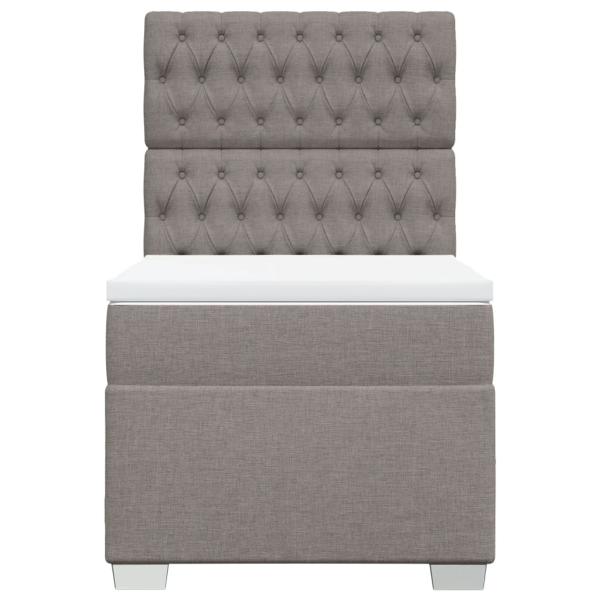 Boxspringbett mit Matratze Taupe 80x200 cm Stoff