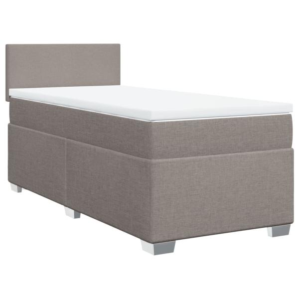 Boxspringbett mit Matratze Taupe 80x200 cm Stoff