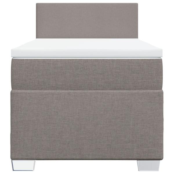 Boxspringbett mit Matratze Taupe 80x200 cm Stoff