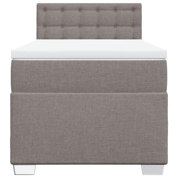 Boxspringbett mit Matratze Taupe 80x200 cm Stoff