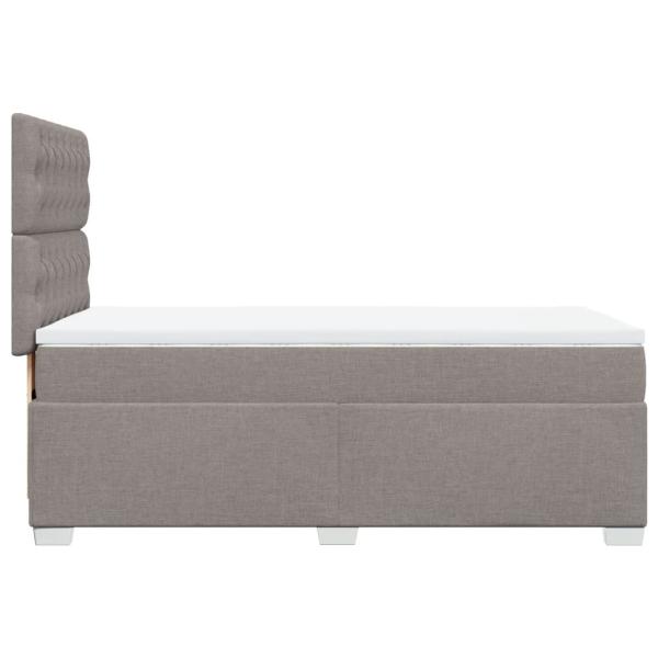 Boxspringbett mit Matratze Taupe 80x200 cm Stoff