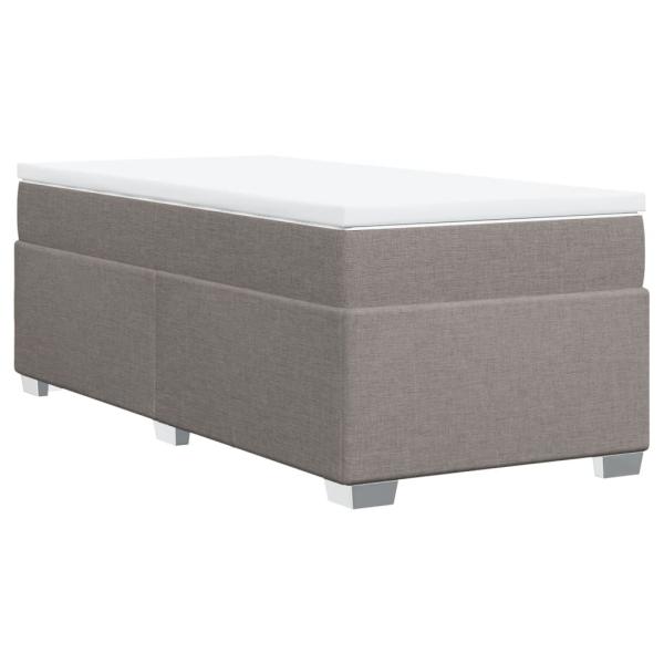 Boxspringbett mit Matratze Taupe 80x200 cm Stoff