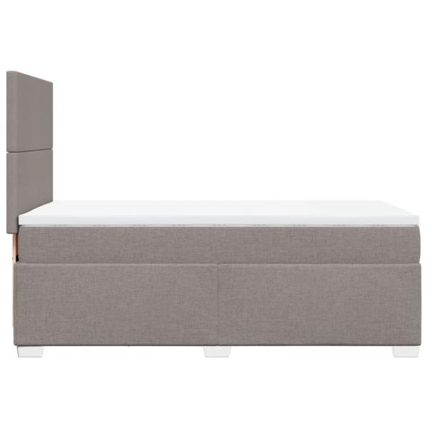 Boxspringbett mit Matratze Taupe 80x200 cm Stoff