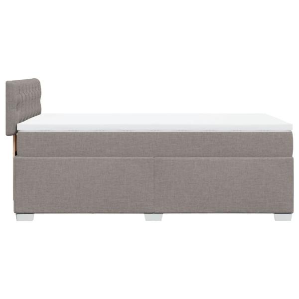 Boxspringbett mit Matratze Taupe 80x200 cm Stoff