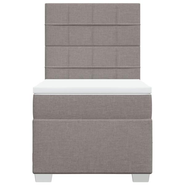 Boxspringbett mit Matratze Taupe 80x200 cm Stoff