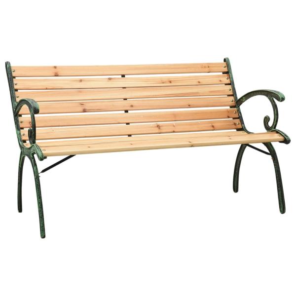 ARDEBO.de - Gartenbank 116 cm Gusseisen und Massivholz Tanne