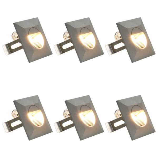 ARDEBO.de - Außenwandleuchten 6 Stk. LED 5 W Silbern Quadratisch