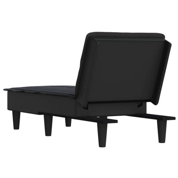 Chaiselongue Schwarz Stoff