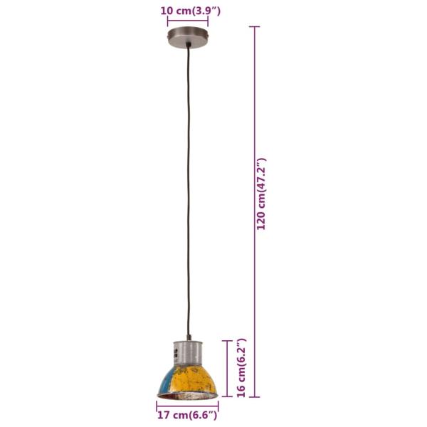 Hängelampe Industrie-Stil 25 W Mehrfarbig Rund 17 cm E27