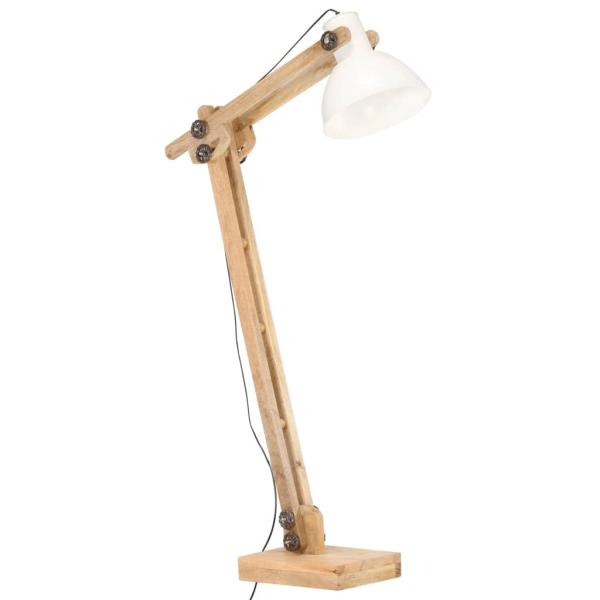 ARDEBO.de - Stehlampe Weiß Mango Massivholz E27