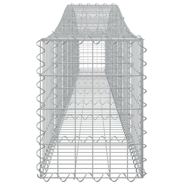 Gabionen mit Hochbogen 15 Stk. 400x30x40/60 cm Verzinktes Eisen