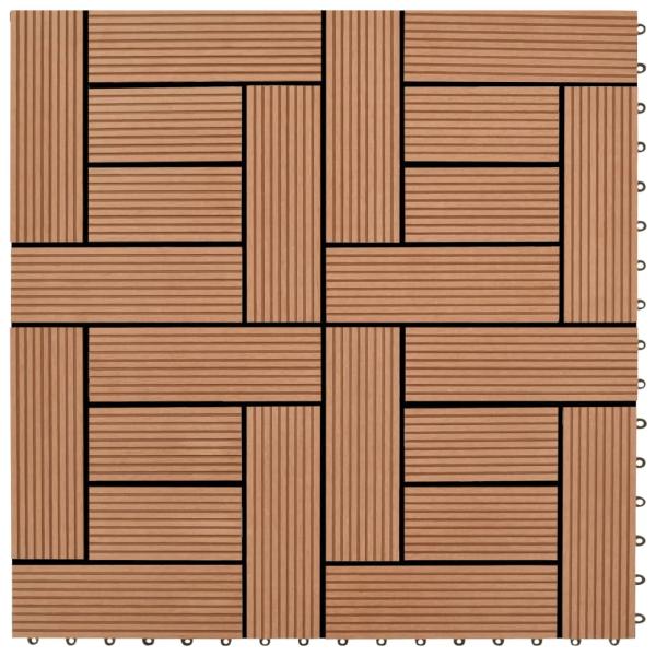 ARDEBO.de - 22 Stk. Terrassenfliesen 30 x 30 cm 2 qm WPC Braun