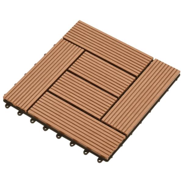 22 Stk. Terrassenfliesen 30 x 30 cm 2 qm WPC Braun