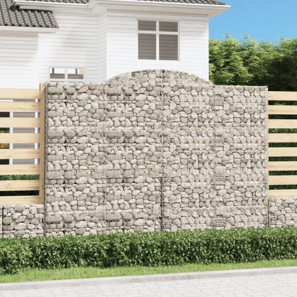 ARDEBO.de - Gabionen mit Hochbogen 6 Stk. 300x50x220/240cm Verzinktes Eisen