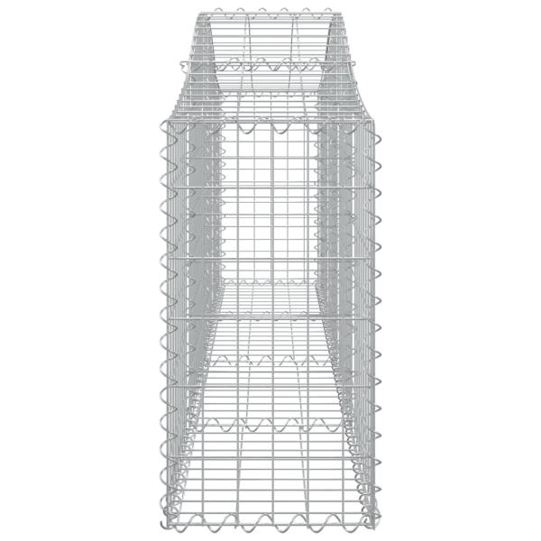 Gabionen mit Hochbogen 3 Stk. 200x30x60/80 cm Verzinktes Eisen