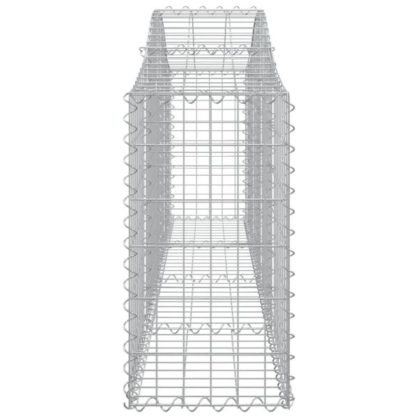 Gabionen mit Hochbogen 10 Stk. 200x30x60/80 cm Verzinktes Eisen