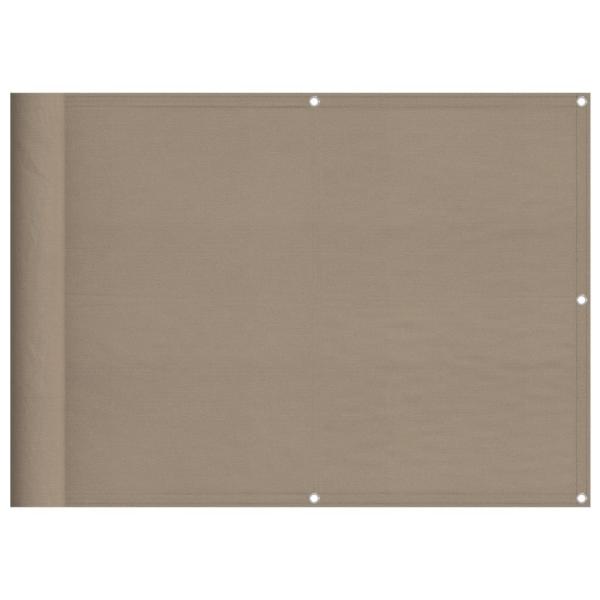 Balkon-Sichtschutz Taupe 75x800 cm 100 % Polyester-Oxford