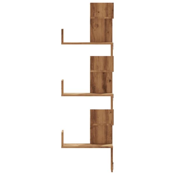 Wand-Eckregal Artisan-Eiche 45x45x147 cm Holzwerkstoff