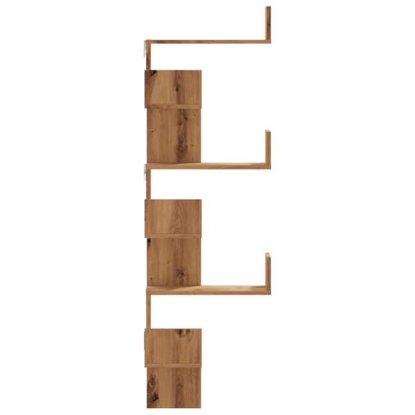 Wand-Eckregal Artisan-Eiche 45x45x147 cm Holzwerkstoff