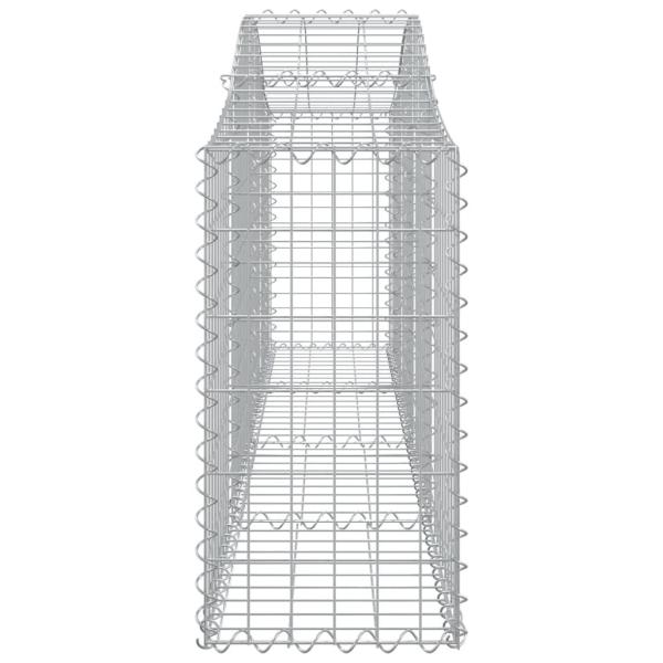 Gabionen mit Hochbogen 9 Stk. 200x30x60/80 cm Verzinktes Eisen