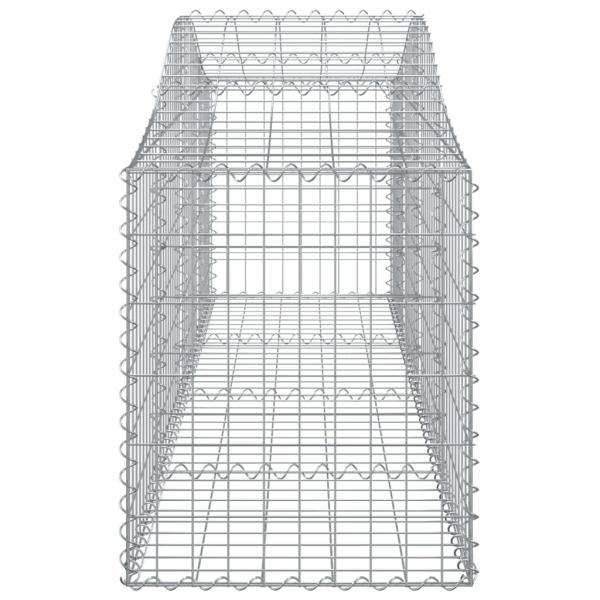 Gabionen mit Hochbogen 50 Stk. 200x50x60/80 cm Verzinktes Eisen