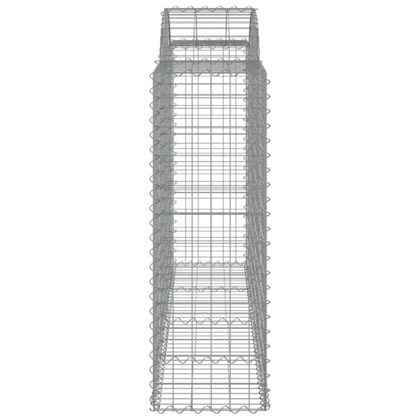 Gabionen mit Hochbogen 40Stk. 200x50x120/140cm Verzinktes Eisen