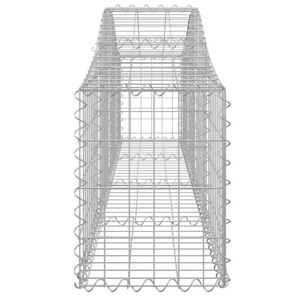 Gabionen mit Hochbogen 9 Stk. 200x30x40/60 cm Verzinktes Eisen