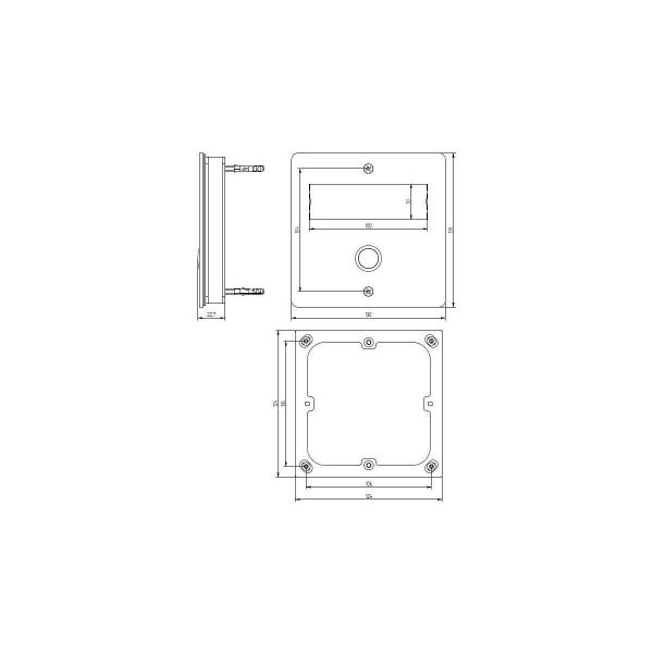 Grothe ETA Funk AP ALU Funk-Klingelplatte, 1 WE, VA-Optik, poliert, 500 m, Aluminium (43452)