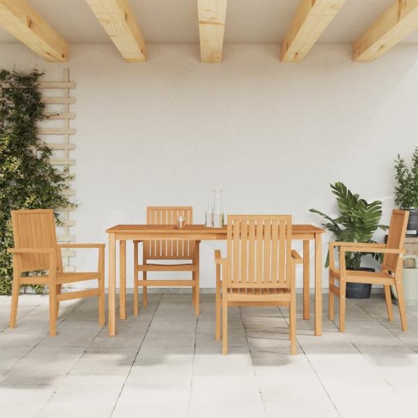 ARDEBO.de - 5-tlg. Garten-Essgruppe Massivholz Teak