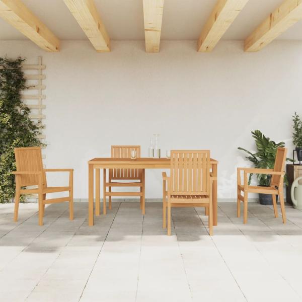 ARDEBO.de - 5-tlg. Garten-Essgruppe Massivholz Teak