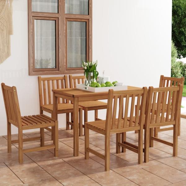 ARDEBO.de - 7-tlg. Garten-Essgruppe Teak Massivholz