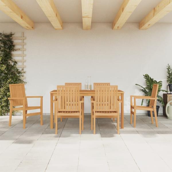 ARDEBO.de - 7-tlg. Garten-Essgruppe Massivholz Teak