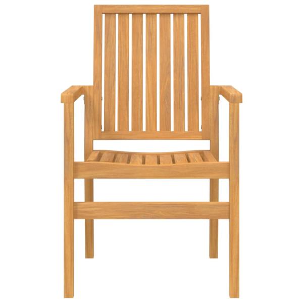 Gartenstühle 6 Stk. Stapelbar 56,5x57,5x91 cm Massivholz Teak