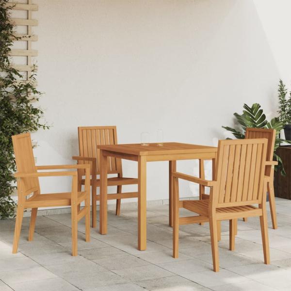 ARDEBO.de - 5-tlg. Garten-Essgruppe Massivholz Teak