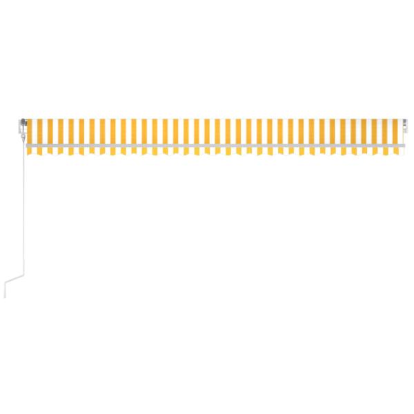 Markise Automatisch Einziehbar 600x350 cm Gelb und Weiß