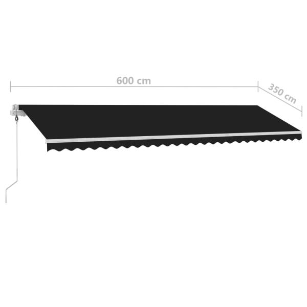 Standmarkise Automatisch 600x350 cm Anthrazit