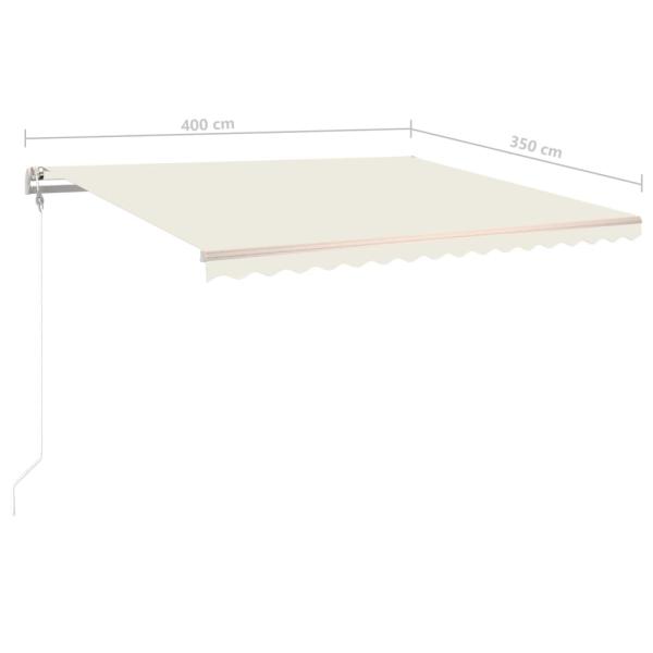 Markise Automatisch Einziehbar 400x350 cm Creme