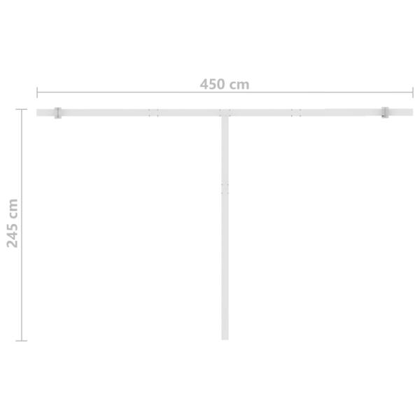 Standmarkise Automatisch 400x350 cm Blau/Weiß